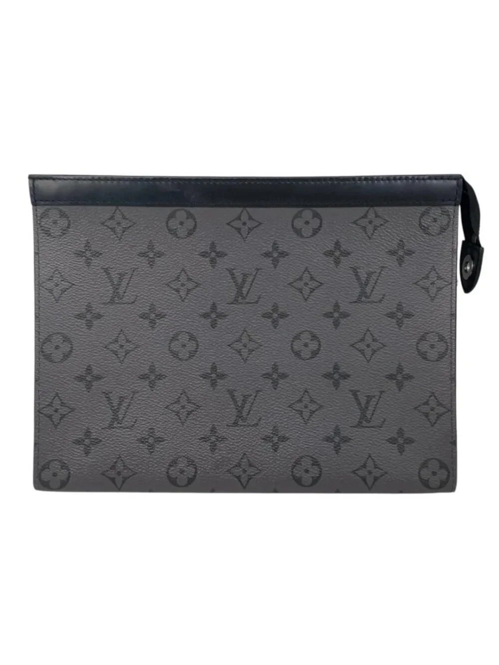 Louis Vuitton Clutch Pochette Voyage Monogram Eclipse Reverse Gray